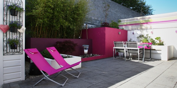 Garden in a renovated house