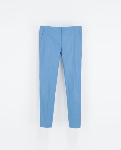  Blue crop trousers from Zara