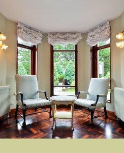 Living room in the 1840's period house; Paint colour: Farrow & Ball, Bone