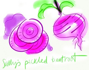 Beetroot painting by Karen Winkens