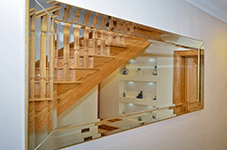 large mirroe in the hall